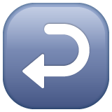 Whatsapp leftwards arrow with hook emoji image