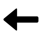SoftBank leftwards black arrow emoji image