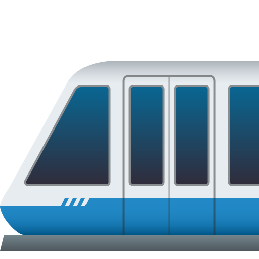 JoyPixels light rail emoji image