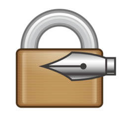 Emojidex lock with ink pen emoji image
