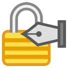 HTC lock with ink pen emoji image