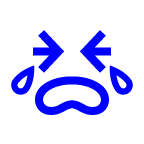 au by KDDI loudly crying face emoji image