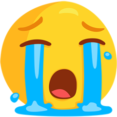 Facebook Messenger loudly crying face emoji image