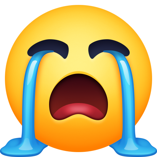 Facebook loudly crying face emoji image
