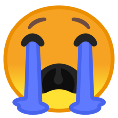 Google loudly crying face emoji image