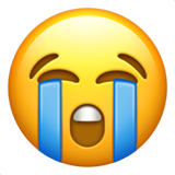 IOS/Apple loudly crying face emoji image