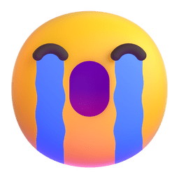 Microsoft Teams loudly crying face emoji image