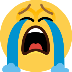 Skype loudly crying face emoji image