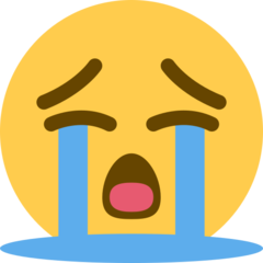 Twitter loudly crying face emoji image
