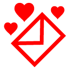 au by KDDI love letter emoji image