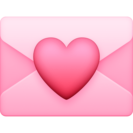 Facebook love letter emoji image