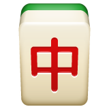 Whatsapp mahjong tile red dragon emoji image