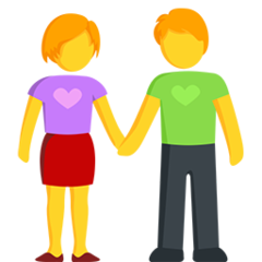 Facebook Messenger man and woman holding hands emoji image