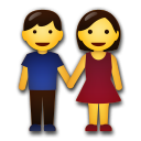 LG man and woman holding hands emoji image