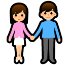 SoftBank man and woman holding hands emoji image