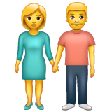 Whatsapp man and woman holding hands emoji image