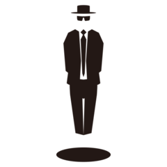 Emojidex man in business suit levitating emoji image