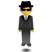Samsung man in business suit levitating emoji image