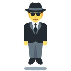 Twitter man in business suit levitating emoji image