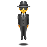 Whatsapp man in business suit levitating emoji image