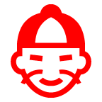 au by KDDI man with gua pi mao emoji image