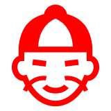Docomo man with gua pi mao emoji image