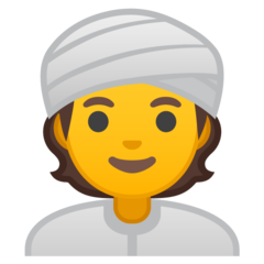 Google man with turban emoji image