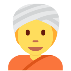 Twitter man with turban emoji image