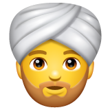 Whatsapp man with turban emoji image