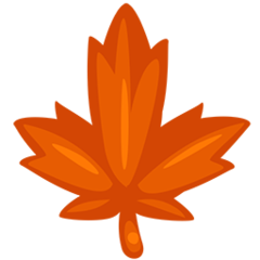 Facebook Messenger maple leaf emoji image