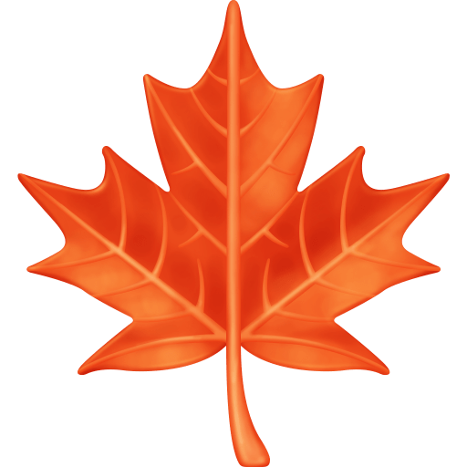 Facebook maple leaf emoji image