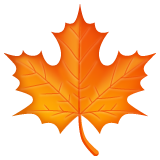 Whatsapp maple leaf emoji image