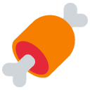 Toss meat on bone emoji image