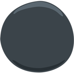 Facebook Messenger medium black circle emoji image