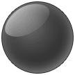 Samsung medium black circle emoji image