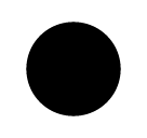SoftBank medium black circle emoji image