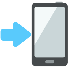 Mozilla mobile phone with rightwards arrow at left emoji image