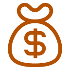 au by KDDI money bag emoji image