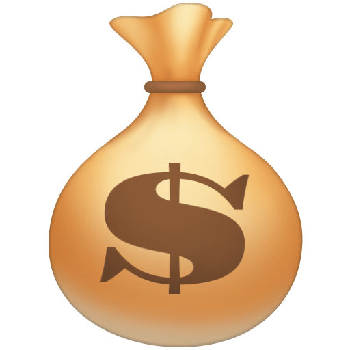 Facebook money bag emoji image