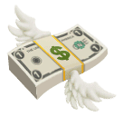 Huawei money with wings emoji image
