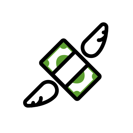 Openmoji money with wings emoji image