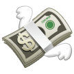 Samsung money with wings emoji image