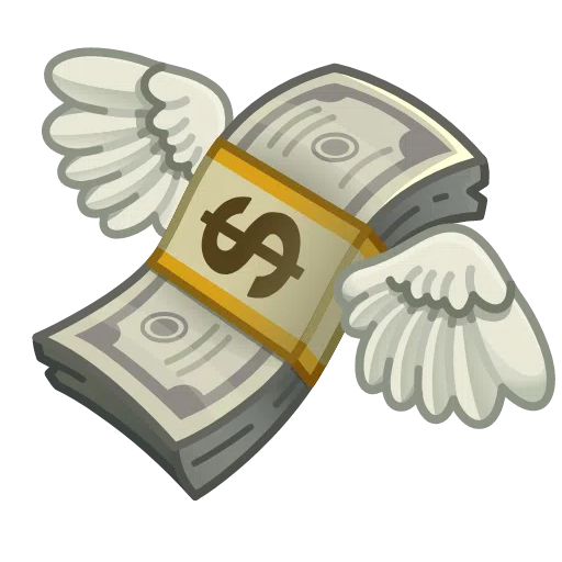 Telegram money with wings emoji image