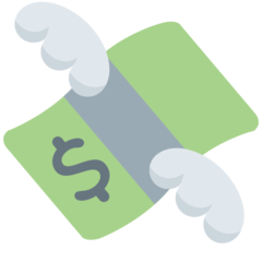 Twitter money with wings emoji image