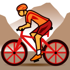 Emojidex mountain bicyclist emoji image