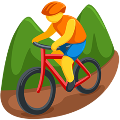 Facebook Messenger mountain bicyclist emoji image