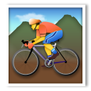 LG mountain bicyclist emoji image