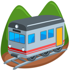 Facebook Messenger mountain railway emoji image