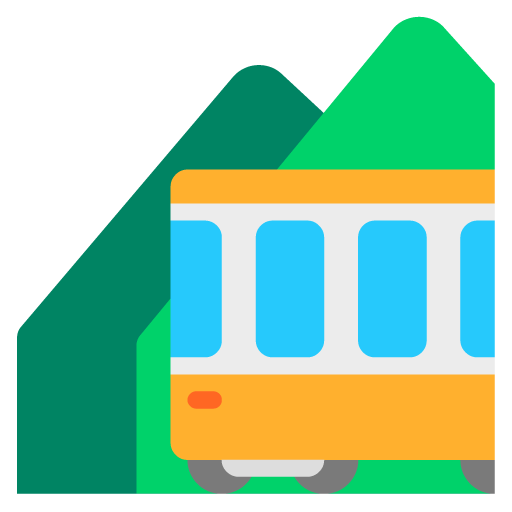 Microsoft mountain railway emoji image