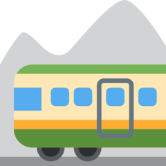 Twitter mountain railway emoji image